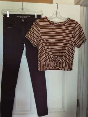 *Outfit* American Eagle Jegging Skinny Pants (0) And Gaze Shirt (M)